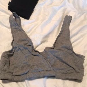 Gray nursing bra